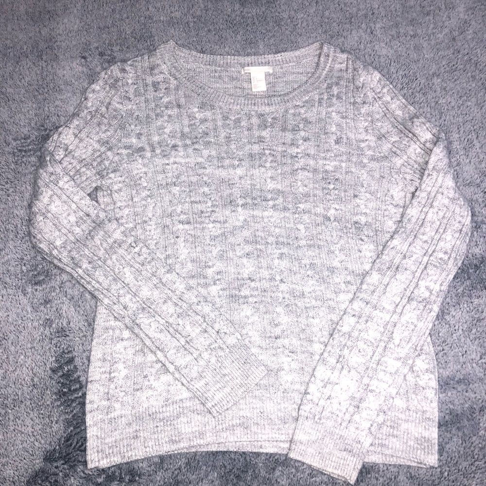 H&M Gray Patterned Sweater